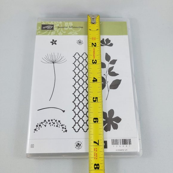 Summer Silhouettes Rubber Stamp Stampin’ Up! Lattice Leaves Flowers Cling Set - Picture 7 of 7